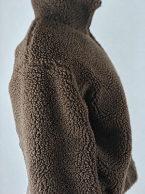 YC-19807-2__logohide-b01-ai-YC-19807-craft Brown Sherpa Fleece Cropped Zip-Up Hoodie with Embroidered Patches product image