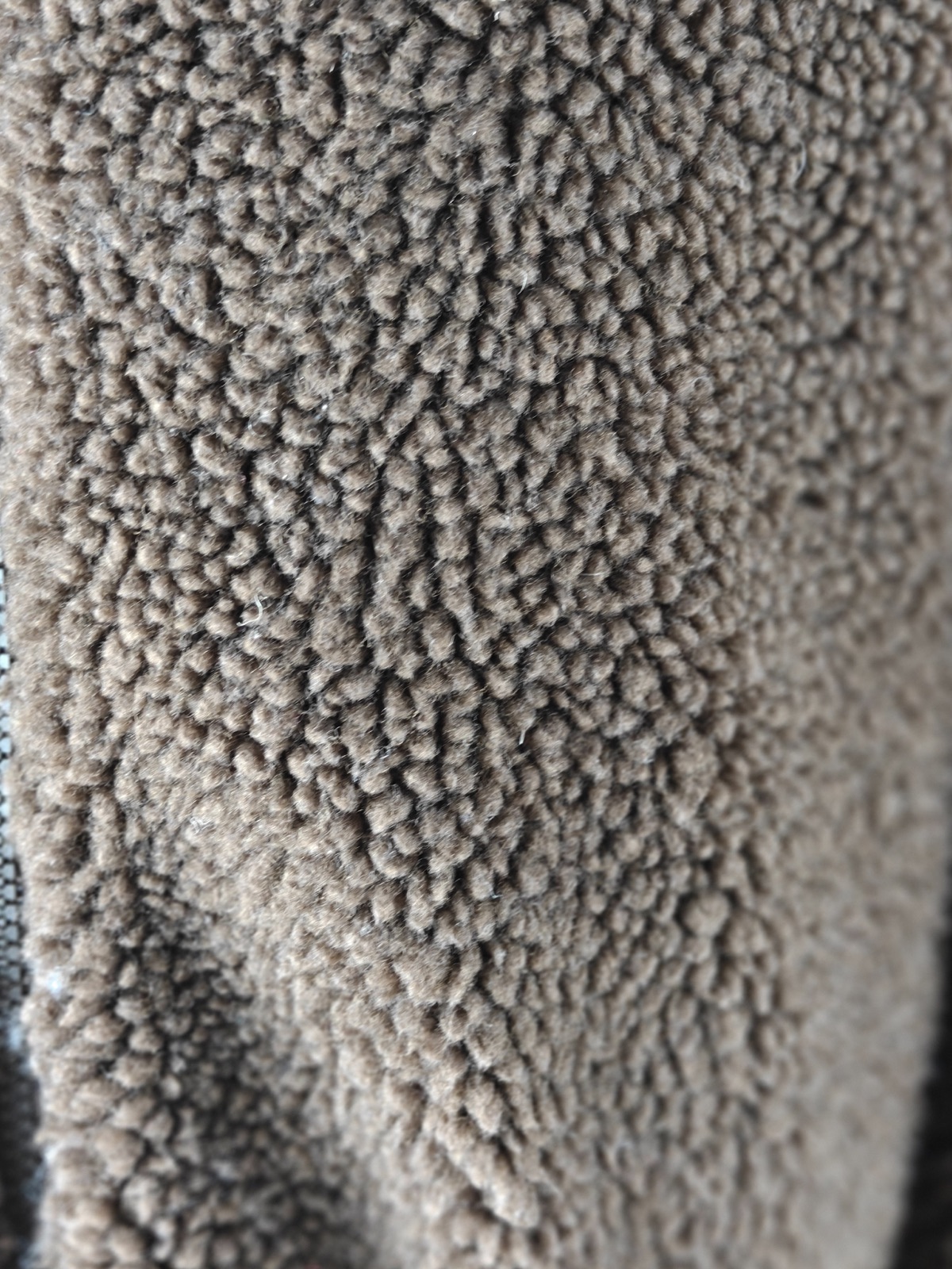 YC-19807-4 Brown Sherpa Fleece Cropped Zip-Up Hoodie with Embroidered Patches product detail