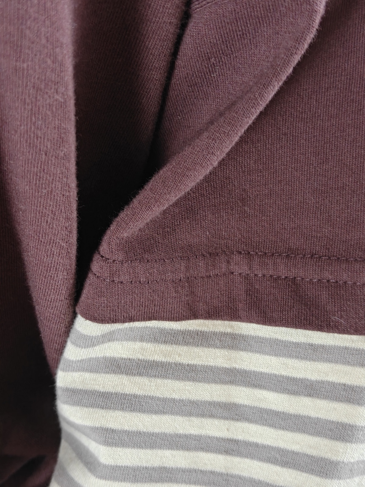 YC-21670-5 Brown Oversized Short-Sleeve Layered-Look Sweatshirt product detail