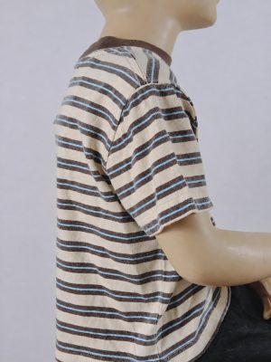 Striped Crewneck T-Shirt with Embroidered Chest Patch product image