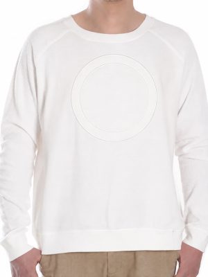 Cotton Crewneck Sweatshirt with Subtle Circle Graphic product image