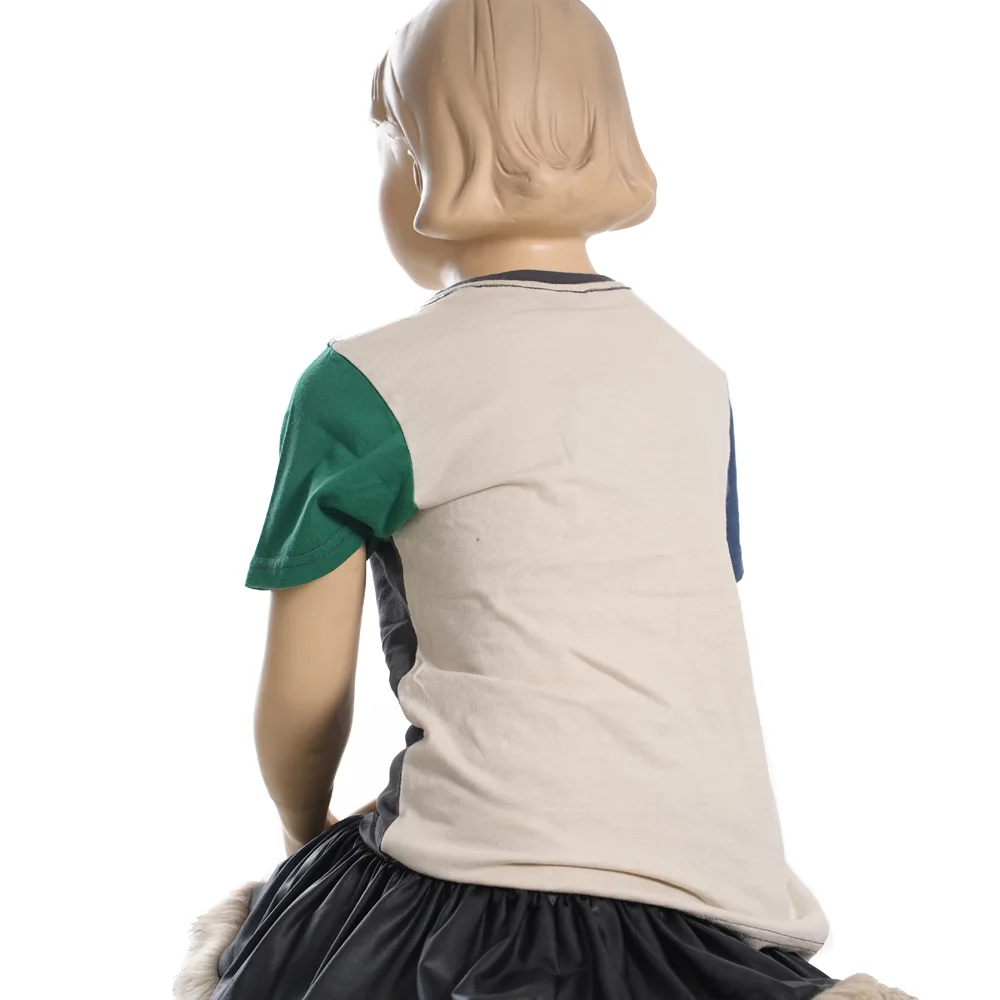YC-tshirt-0007-3 Kids Color-Block Short-Sleeve T-Shirt product detail