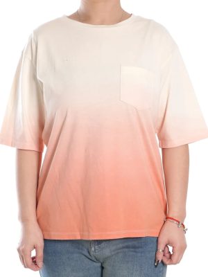 Oversized Gradient Dip-Dye T-Shirt with Pocket product image