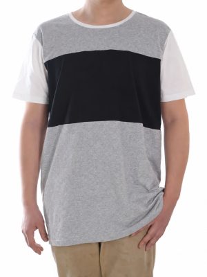 Color-Block Panel T-Shirt with Typography product image