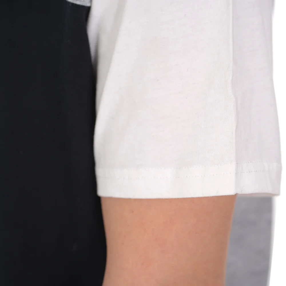 YC-tshirt-0013-5 Color-Block Panel T-Shirt with Typography product detail