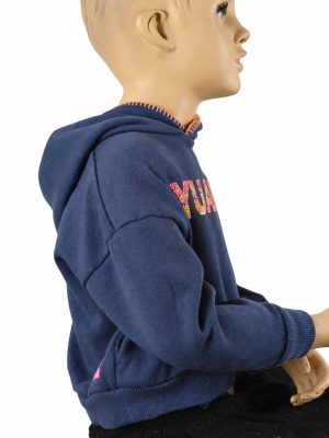 yc-20060-craft-f6c9abf89d57 Navy Kids Pullover Hoodie with Contrast-Trim Hood and Floral Logo product image