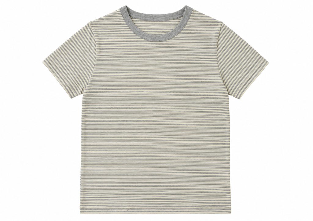 Striped Cotton Modal Short-Sleeve T-Shirt, 280 GSM