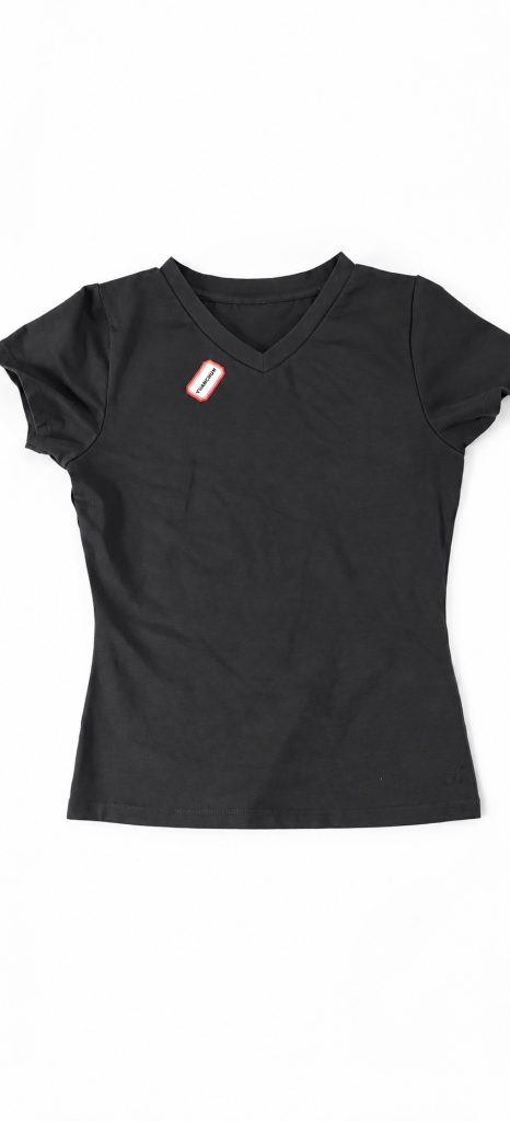 Black Fitted Cotton Modal T-Shirt, 280 GSM
