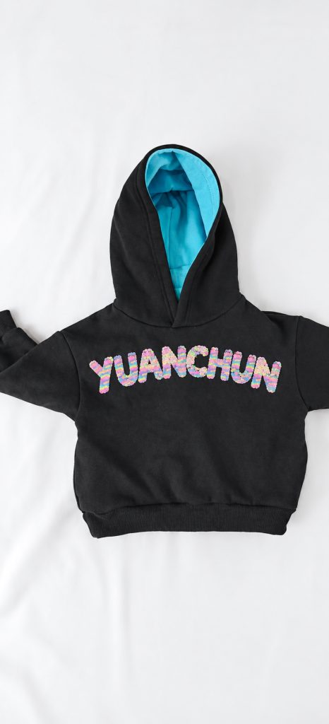 Black Short-Sleeve Hooded Sweatshirt, 300 GSM