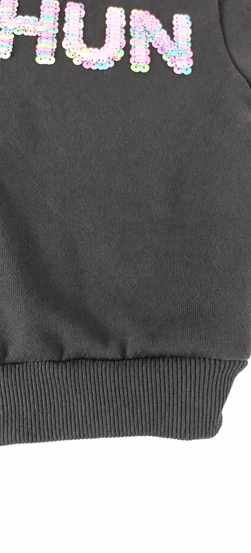 yc-21490-texture-8d10a6077835 Black Short-Sleeve Hooded Sweatshirt, 300 GSM product detail