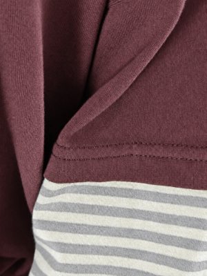 Brown Oversized Short-Sleeve Layered-Look Sweatshirt product image