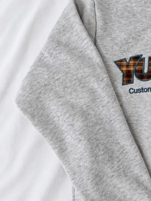 yc-21778-craft-5125a861f409 Grey Cropped Hooded Sweatshirt, 300 GSM product image