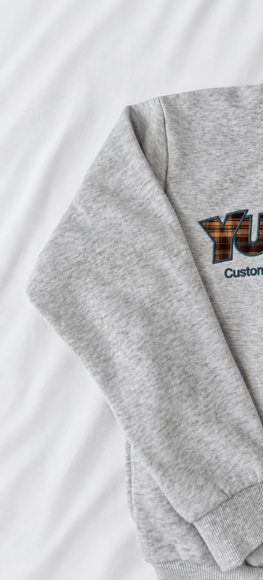yc-21778-craft-5125a861f409 Grey Cropped Hooded Sweatshirt, 300 GSM product detail