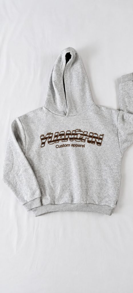 Grey Hooded Sweatshirt, 390 GSM